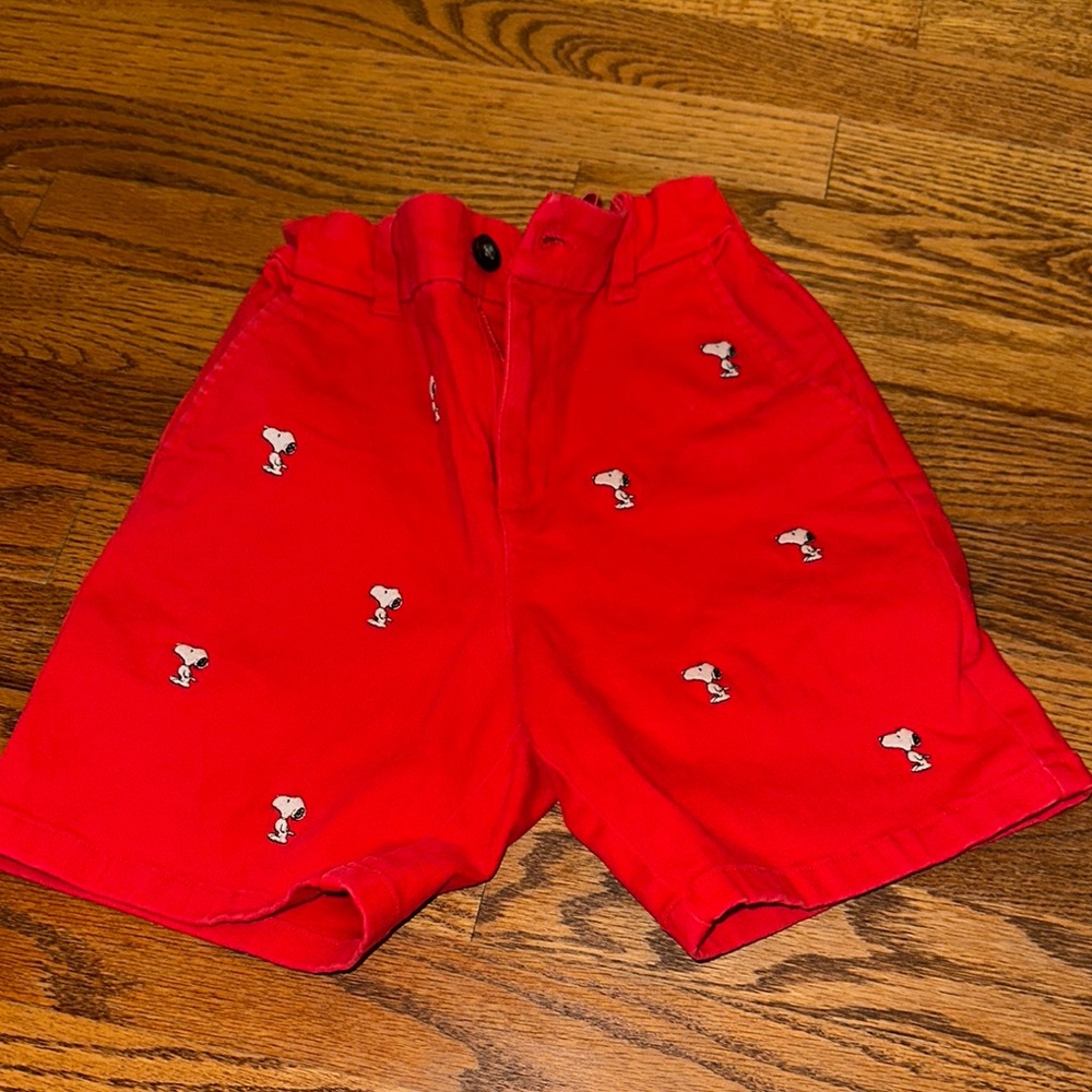 Janie & Jack shorts size 7 with snoopy Embroidered Design